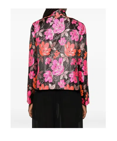 Comme Des Garçons Floral-pattern Jacket In Multi
