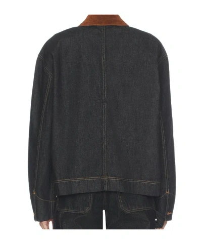 Slvrlake Casey Square Worker Jacket Empty Sky In Black