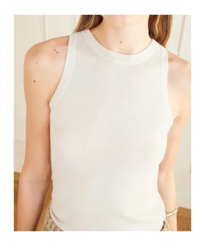 Co Ribbed-knit Cashmere Vest In White