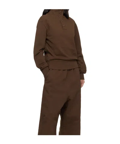 Entire Studios Port Pullover Sweatshirt In Brown