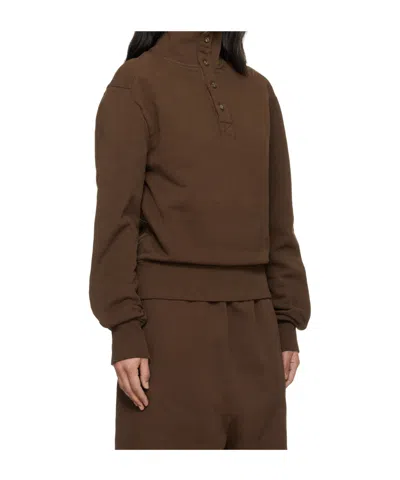 Entire Studios Port Pullover Sweatshirt In Brown