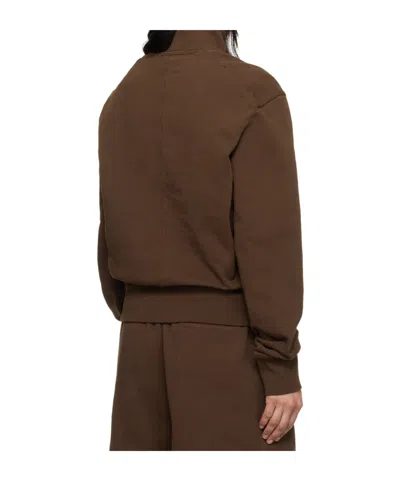 Entire Studios Port Pullover Sweatshirt In Brown
