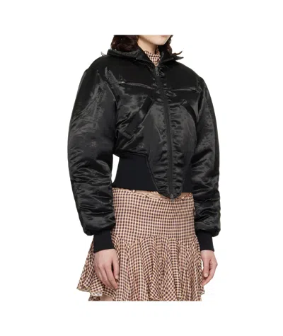 Knwls M Claw Padded Bomber Jacket In Black
