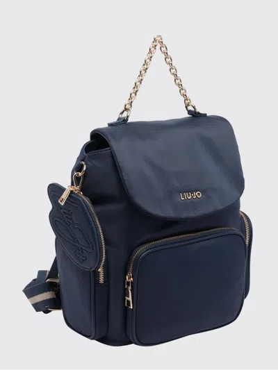 Liu •jo Logo Push-lock Backpack In Purple
