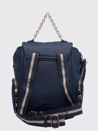 Liu •jo Logo Push-lock Backpack In Purple