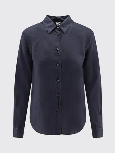 Aspesi Long-sleeved Buttoned Shirt In Blue