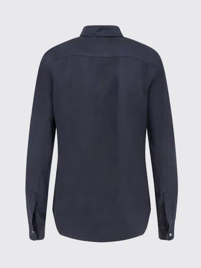 Aspesi Long-sleeved Buttoned Shirt In Blue