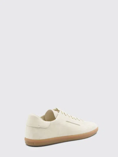 Zegna 232 Low Top Suede Sneakers Rubber Sole In White