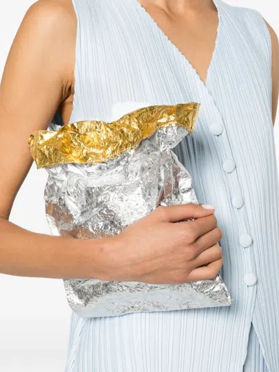 Zilla Crinkled Metallic Backpack In Blue