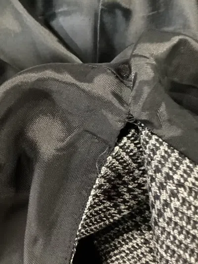 Pre-owned Celine Houndstooth Wool Blazer In Gray