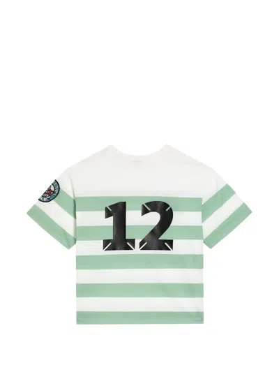 Dolce & Gabbana Striped-pattern T-shirt In White