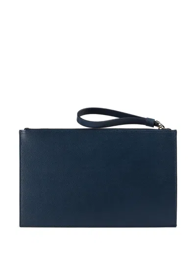 Doucal's Palmellato Leather Document Pouch In Pattern