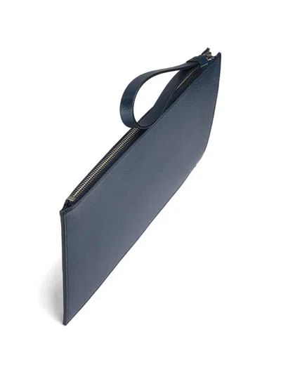 Doucal's Palmellato Leather Document Pouch In Pattern