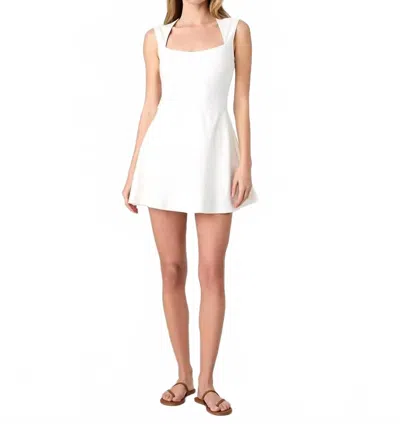 French Connection Lula Ponte Skater Mini Dress In Summer White