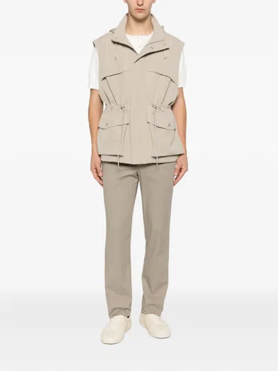 Berwich Retro Button Cuffed Trousers In Blue
