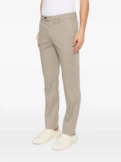 Berwich Retro Button Cuffed Trousers In Blue
