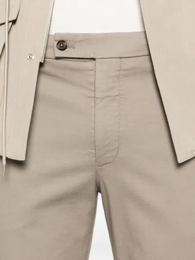 Berwich Retro Button Cuffed Trousers In Blue