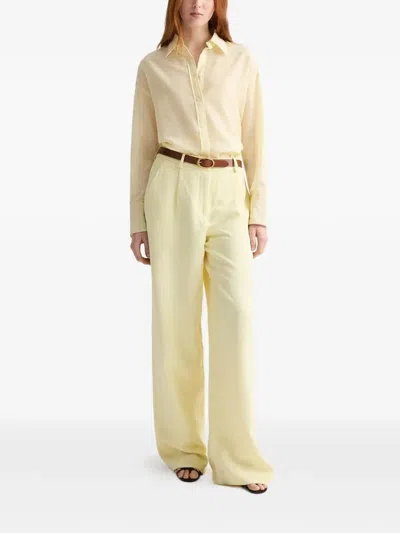 Twp Buttoned Collared Shirt In Yellow