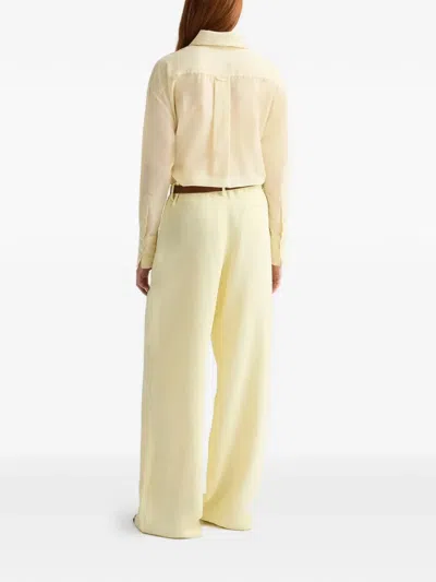 Twp Buttoned Collared Shirt In Yellow