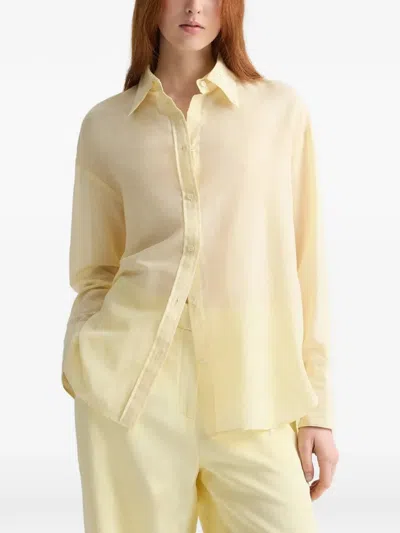 Twp Buttoned Collared Shirt In Yellow