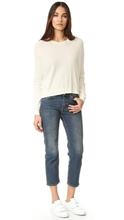 Shop Acne Studios Issy Rib Sweater In Off White