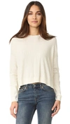 Acne Studios Issy Rib Cotton-blend Sweater In Bianco