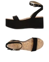 Sam Edelman Henley Ankle Strap Platform Sandals In Black