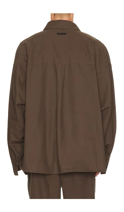 Essentials Overshirt In Brown