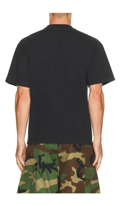 Art Community Washed Script Tee In Black