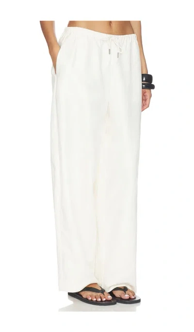 St Agni Fine Drawstring Relaxed Pants In White
