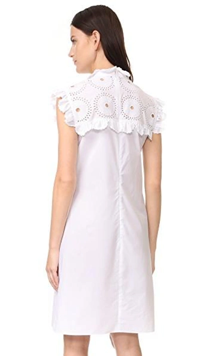 Shop Nina Ricci Sleeveless Dress In White