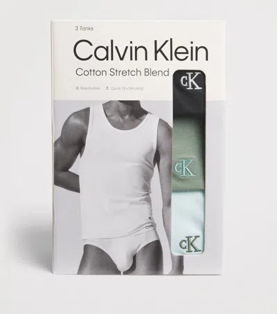 Calvin Klein Stretch-cotton Vests In Multi