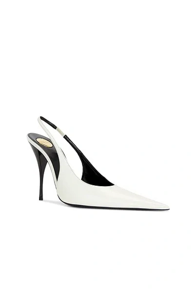 Saint Laurent P.a.r.i.s. Slingback Pump In White