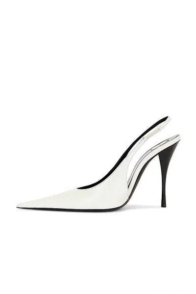 Saint Laurent P.a.r.i.s. Slingback Pump In White