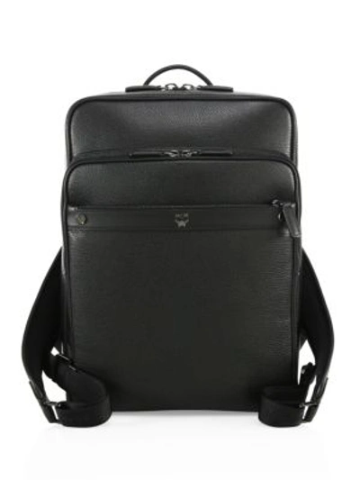Mcm Markus Leather Backpack In Black