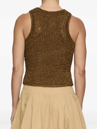 A.l.c Nelly Knit Top In Canyon Dust In Brown