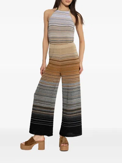 Akep Striped-pattern Halterneck Jumpsuit In Multi