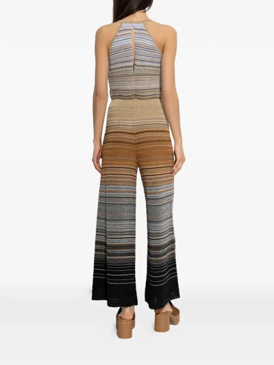 Akep Striped-pattern Halterneck Jumpsuit In Multi