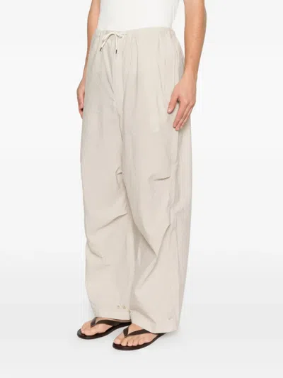 Lemaire Drawstring Panel Trousers In Neutral