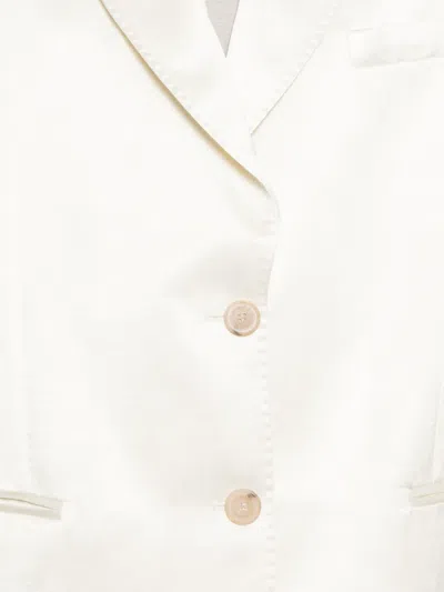 Panicale Peak-lapel Blazer In White