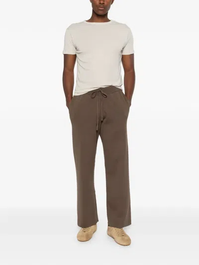Entire Studios Drawstring Track Pants In Brown