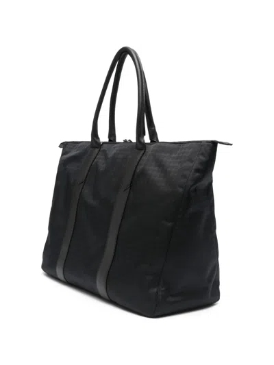 Canali Patterned Weekend Bag In Blue