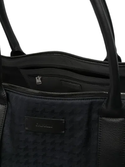 Canali Patterned Weekend Bag In Blue