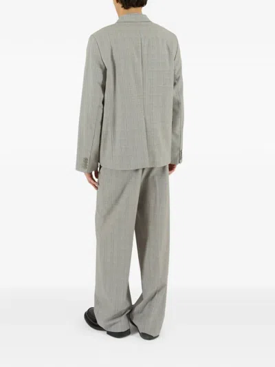 Krost Checked Single-breasted Blazer In Gray