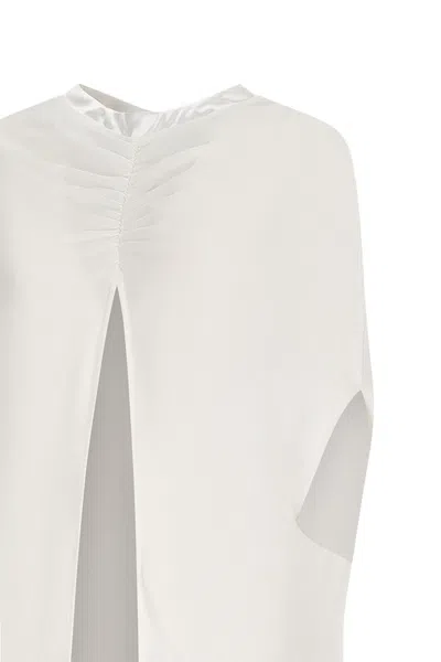 Darkpark Draped Collar Coat In Multi
