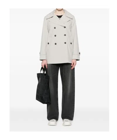 Save The Duck Beige Sofi Double-breasted Trench Coat In Multi