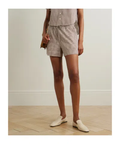 Veronica Beard Gingham Shorts In Brown