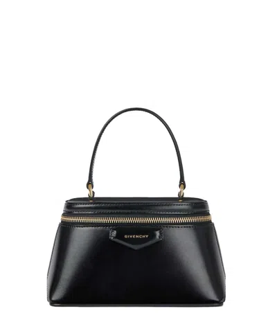 Givenchy Vanity Antigona Leather Handbag With Lettering Logo On The Front In Black