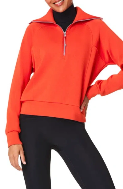 Spanx ® Airessentials Half Zip Sweatshirt In Red