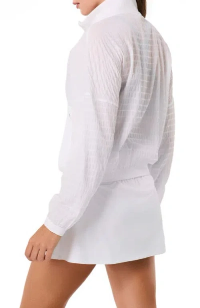 Spanx ® Active Run Water Resistant Half-zip Jacket In White